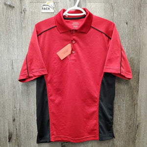 SS Polo Shirt, 1/4 Button Up *vgc, mnr stain?dirt