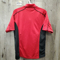 SS Polo Shirt, 1/4 Button Up *vgc, mnr stain?dirt
