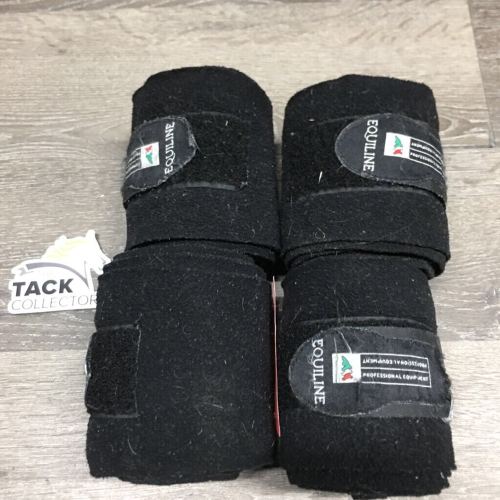 4 Fleece Polo Wraps *gc, clean, faded, v.hairy, clumpy, older, frayed edges