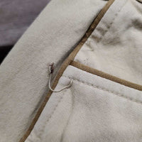 Euroseat Breeches *gc, seam puckers, faded, pulled seat seam, older, hairy
