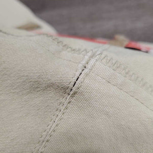 Euroseat Breeches *gc, seam puckers, faded, pulled seat seam, older, hairy