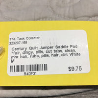 Quilt Jumper Saddle Pad *fair, dingy, pills, cut tabs, clean, mnr hair, rubs, pills, hair, dirt