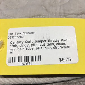 Quilt Jumper Saddle Pad *fair, dingy, pills, cut tabs, clean, mnr hair, rubs, pills, hair, dirt
