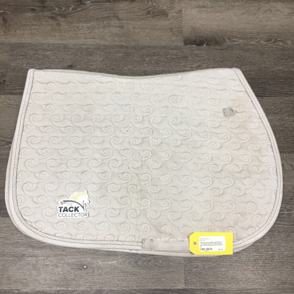 Quilt Jumper Saddle Pad *fair, dingy, pills, cut tabs, clean, mnr hair, rubs, pills, hair, dirt