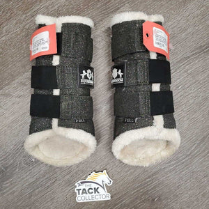 Closed Sparkley Boots, velcro, fleece *gc, dirty, hairy, stains, puckered & rubs, hairy velcro