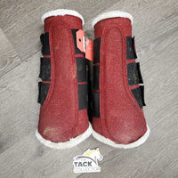 Closed Sparkley Boots, velcro, fleece *gc/vgc, dirty, hairy, stains, clumpy
