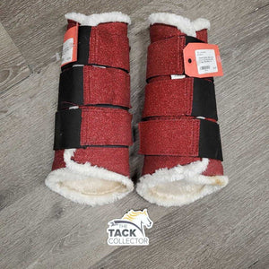Closed Sparkley Boots, velcro, fleece *gc/vgc, dirty, hairy, stains, clumpy
