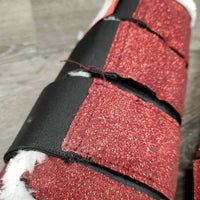 Closed Sparkley Boots, velcro, fleece *gc/vgc, dirty, hairy, stains, clumpy