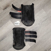Closed Hind Boots, velcro, fleece *vgc, dirty, hairy, mnr frayed edges
