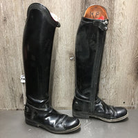 Dressage Boots, Zips, Gold Forms *gc/vgc, mnr rubs, scrapes & scratches, creases, marker, insoles: dirty underneat, curled-L
