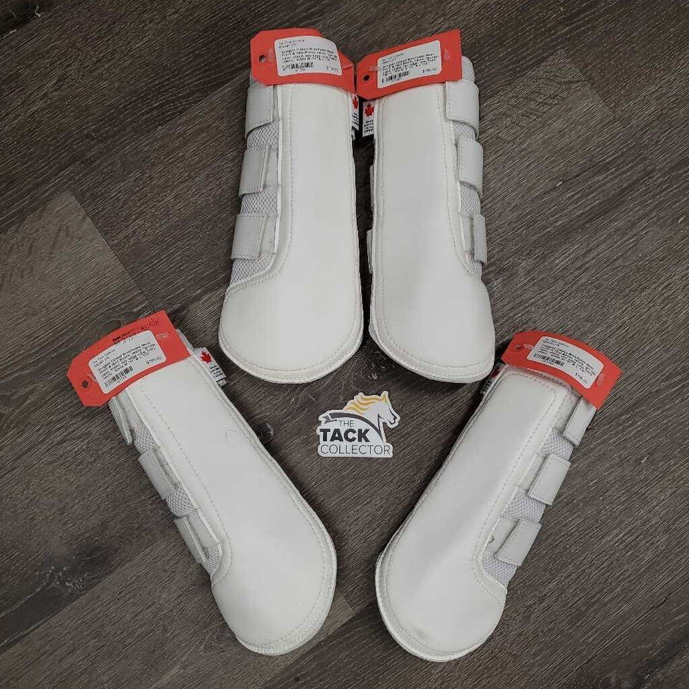 Closed Breathable Mesh Front & Hind Boots, velcro *gc/vgc, clean, stains, mnr edge rubs, hairy velcro
