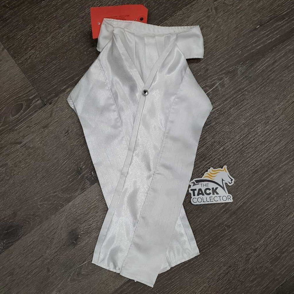 Dressage Stock Tie, attached velcro collar, xsm brooch *vgc, mnr seam puckers & rubs