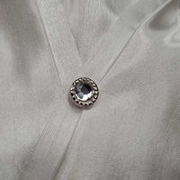 Dressage Stock Tie, attached velcro collar, xsm brooch *vgc, mnr seam puckers & rubs
