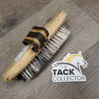 Body Brush, handle *fair, missing bristles, stains, dirt, older
