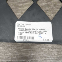 Plastic Quarter Marker Stencil, Diamonds *vgc, scuffs, dirt, mnr cracks, bent
