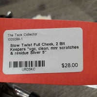 Slow Twist Full Cheek, 2 Bit Keepers *vgc, clean, mnr scratches & residue
