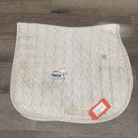 Quilt Jumper Saddle Pad *gc, dirt, stains, rubs, dingy, threads, mnr hair, cut tabs
