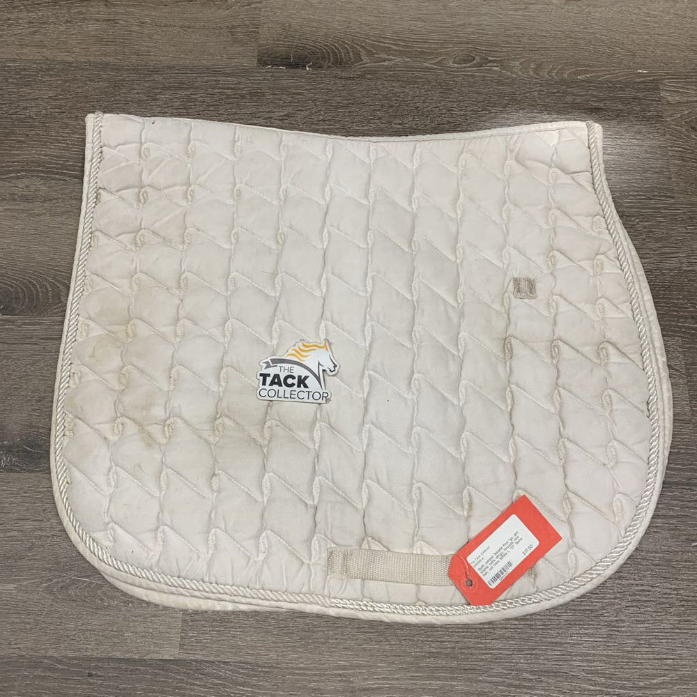 Quilt Jumper Saddle Pad *gc, dirt, stains, rubs, dingy, threads, mnr hair, cut tabs