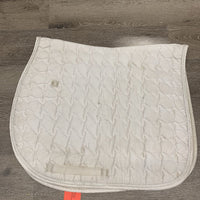 Quilt Jumper Saddle Pad *gc, dirt, stains, rubs, dingy, threads, mnr hair, cut tabs
