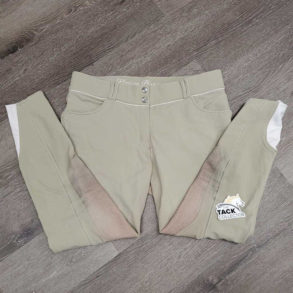 Euroseat Breeches *gc/fair, pulled seat seam, v.stained seat & legs, curled inside, knees: unstitched & pilly