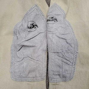 Breeches *fair, older, v.puckered knees & seat, seam puckers, discolored seat & legs