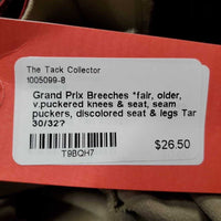 Breeches *fair, older, v.puckered knees & seat, seam puckers, discolored seat & legs