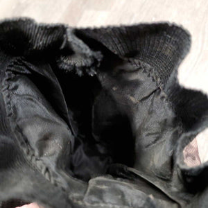 Small Trail Bag *fair, dirt, hair, unstitched seam & strap, stretched & thin elastic, edge rubs