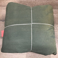 Fleece Lined Canvas Stable Blanket, 2 legs *gc, clean, mnr hair, faded, repairs, snags, marker
