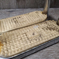 Hvy Stirrup Irons, grips *vgc/gc, dirty grips, mnr scuffs, scratches & rust
