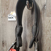 Wide Thick Padded Monocrown Dressage Bridle, Crank, Braided Reins, Clinker *gc, threads, clean, mnr film?dirt, broken laces