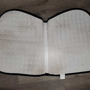 Quilt Jumper Saddle Pad *gc, v. pilly, threads, dingy underside, puckers, mnr hair