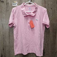 SS Polo Shirt, 1//4 Button Up *gc, mnr stains
