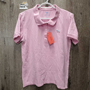 SS Polo Shirt, 1//4 Button Up *gc, mnr stains