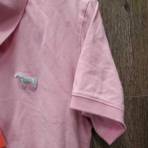 SS Polo Shirt, 1//4 Button Up *gc, mnr stains