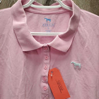 SS Polo Shirt, 1//4 Button Up *gc, mnr stains