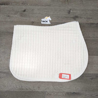 Quilt Jumper Saddle Pad, embroidered *vgc, clean, v. mnr stains, hair, pilly bottom, cut tabs
