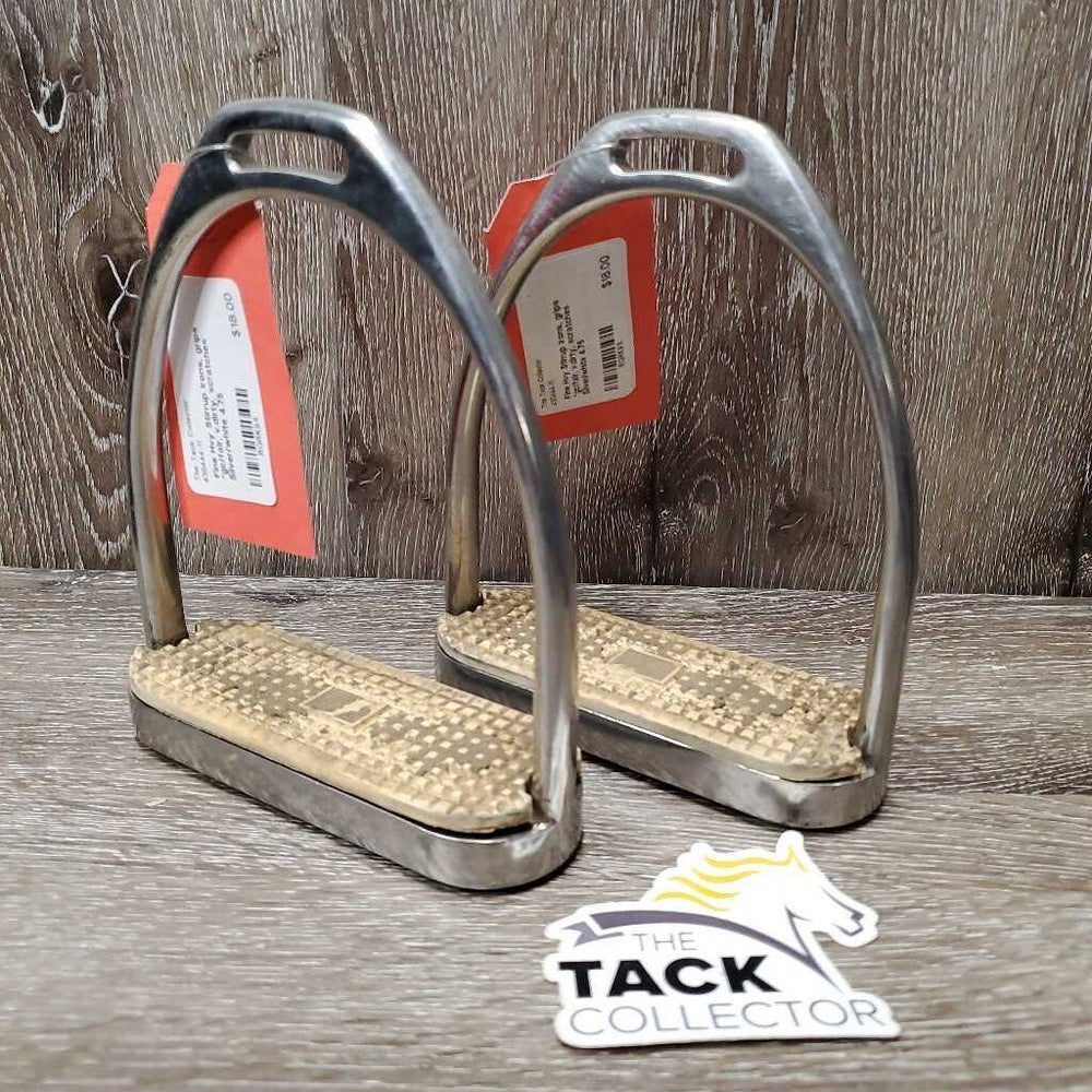 Fine Hvy Stirrup Irons, grips *gc/fair, v.dirty, scratches