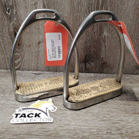 Fine Hvy Stirrup Irons, grips *gc/fair, v.dirty, scratches
