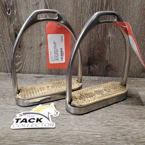 Fine Hvy Stirrup Irons, grips *gc/fair, v.dirty, scratches