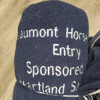 Fleece Cooler, "Beaumont Horse Trials Entry", 0 legs/tail *vgc, mnr hair, pilly, threads, puckers, clean