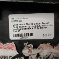 Plastic Better Bucket Feed Bucket *gc, residue, scratches, peeling label
