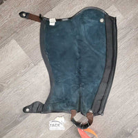 Leather Half Chaps, Back Zips *vgc, clean, mnr dirty, elastic puckers & hairy inside