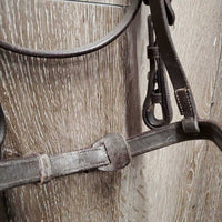Rsd Bridle, Braided Reins *gc, dry, stiff, bent, scraped edges, rubs, peeled spots, creases
