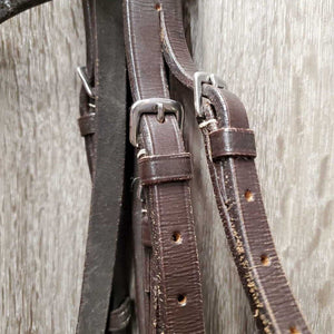 Rsd Bridle, Braided Reins *gc, dry, stiff, bent, scraped edges, rubs, peeled spots, creases