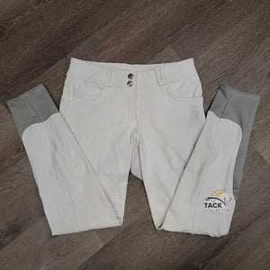 Euroseat Breeches *gc, v.stained seat & legs, older, dingy, stains, seam puckers