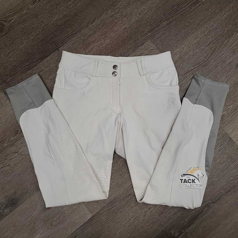 Euroseat Breeches *gc, v.stained seat & legs, older, dingy, stains, seam puckers