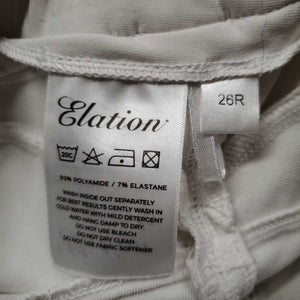 Euroseat Breeches *gc, v.stained seat & legs, older, dingy, stains, seam puckers