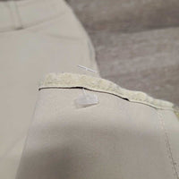 Side Zip EuroSeat Breeches *gc/fair, discolored seat & legs, stretched, puckered & thin seat seam, undone ankle & knee seams

