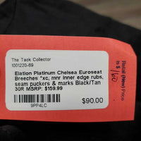 Euroseat Breeches *xc, mnr inner edge rubs, seam puckers & marks