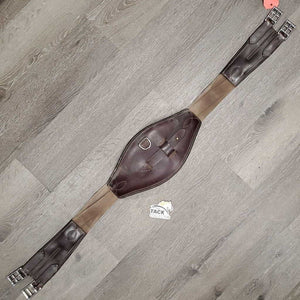 Sm Belly Girth, 2x long elastics, Center D ring & Strap *gc, dirty, hairy, rubs, scratches, film